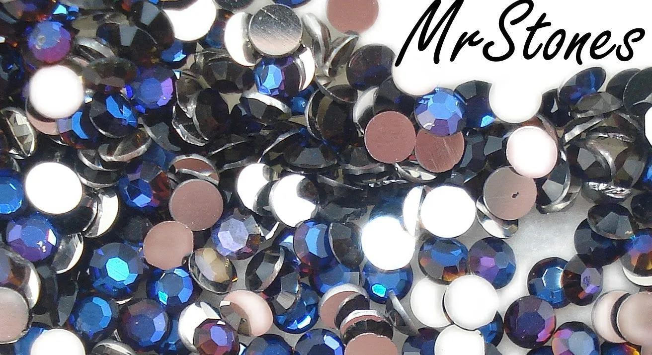 1.7-1.8mm (2000) (5ss) Bermuda Blue Round Flat Back Czech