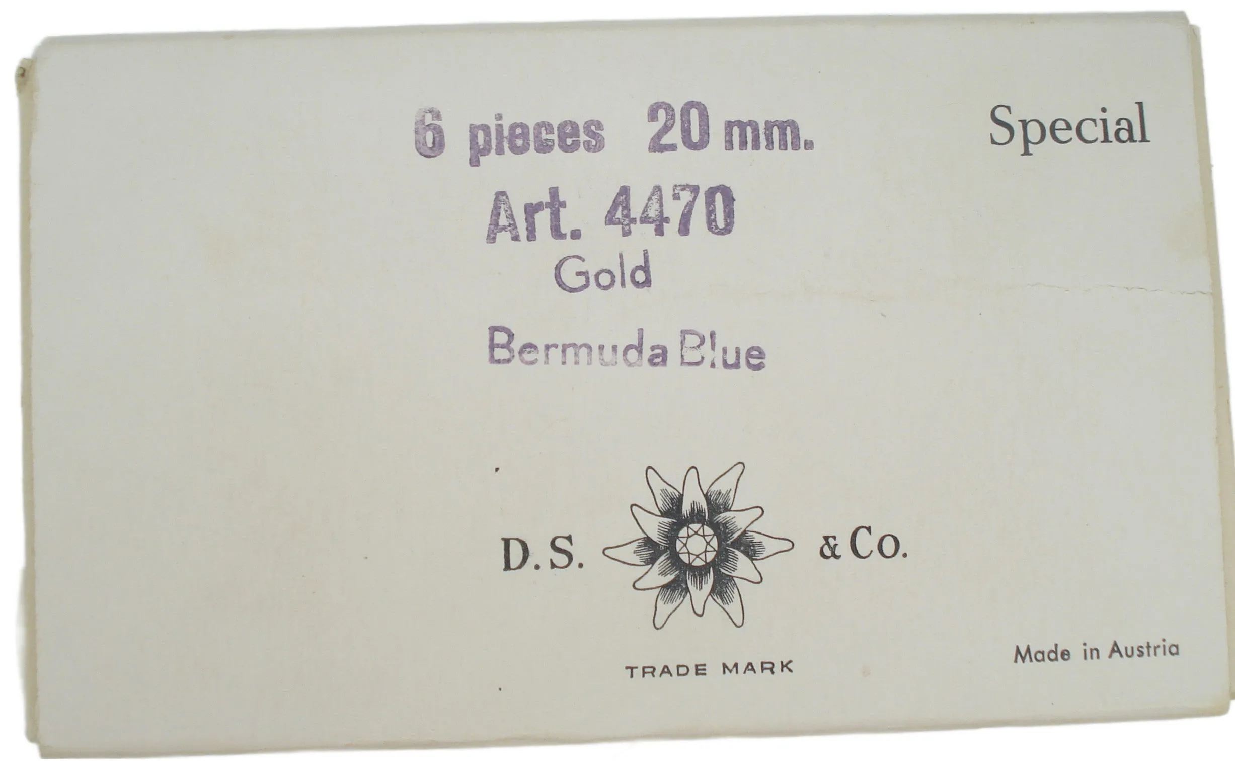 20mm (4470) Bermuda Blue Antique Square Swarovski