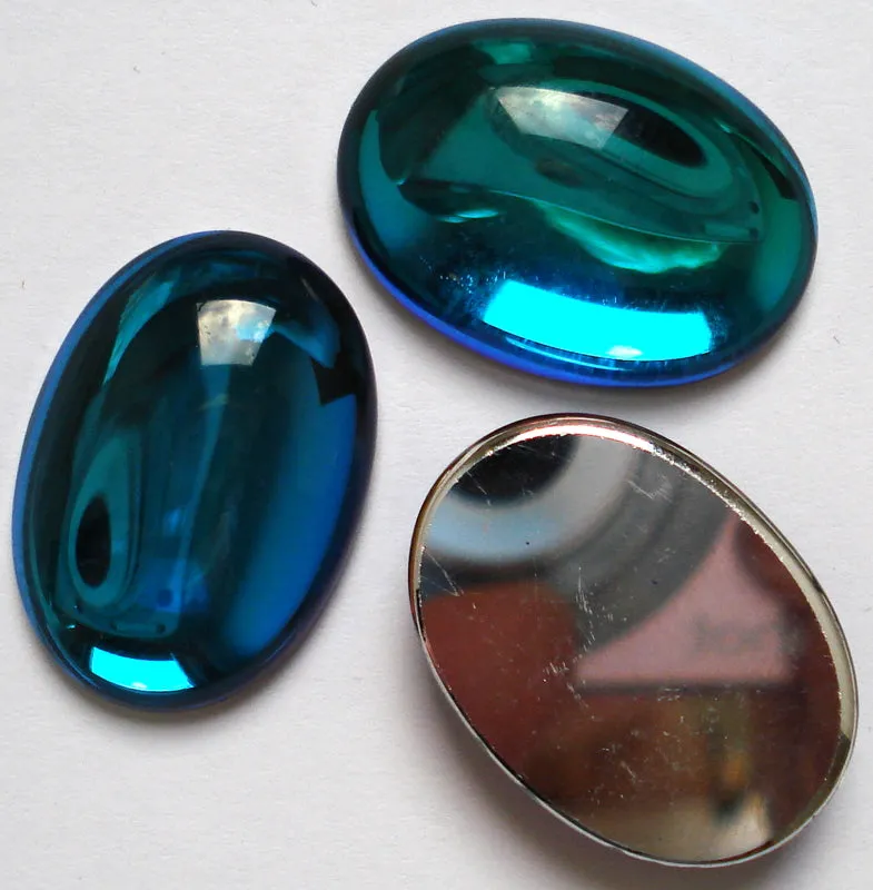 25x18mm (1685) Bermuda Blue Oval Cabochon
