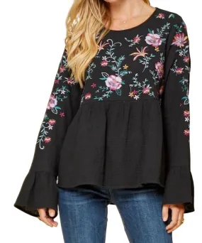 Andree By Unit - Embroidered Babydoll Top