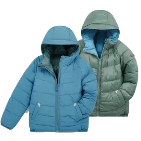 Ecoreversible Puffer (Eco Fill) - Cloud Blue | Fern