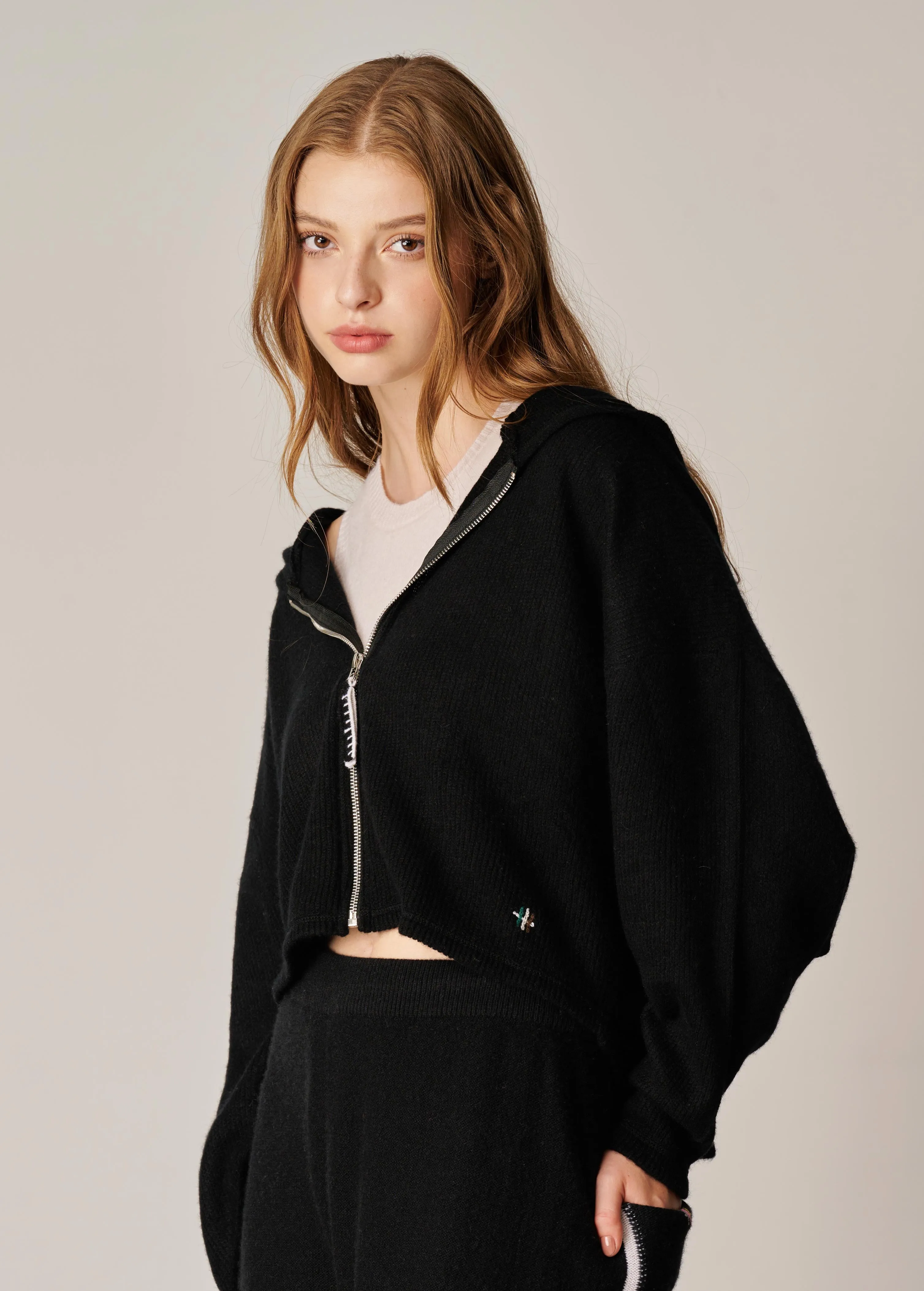 Letizia Cropped Cardigan - Black