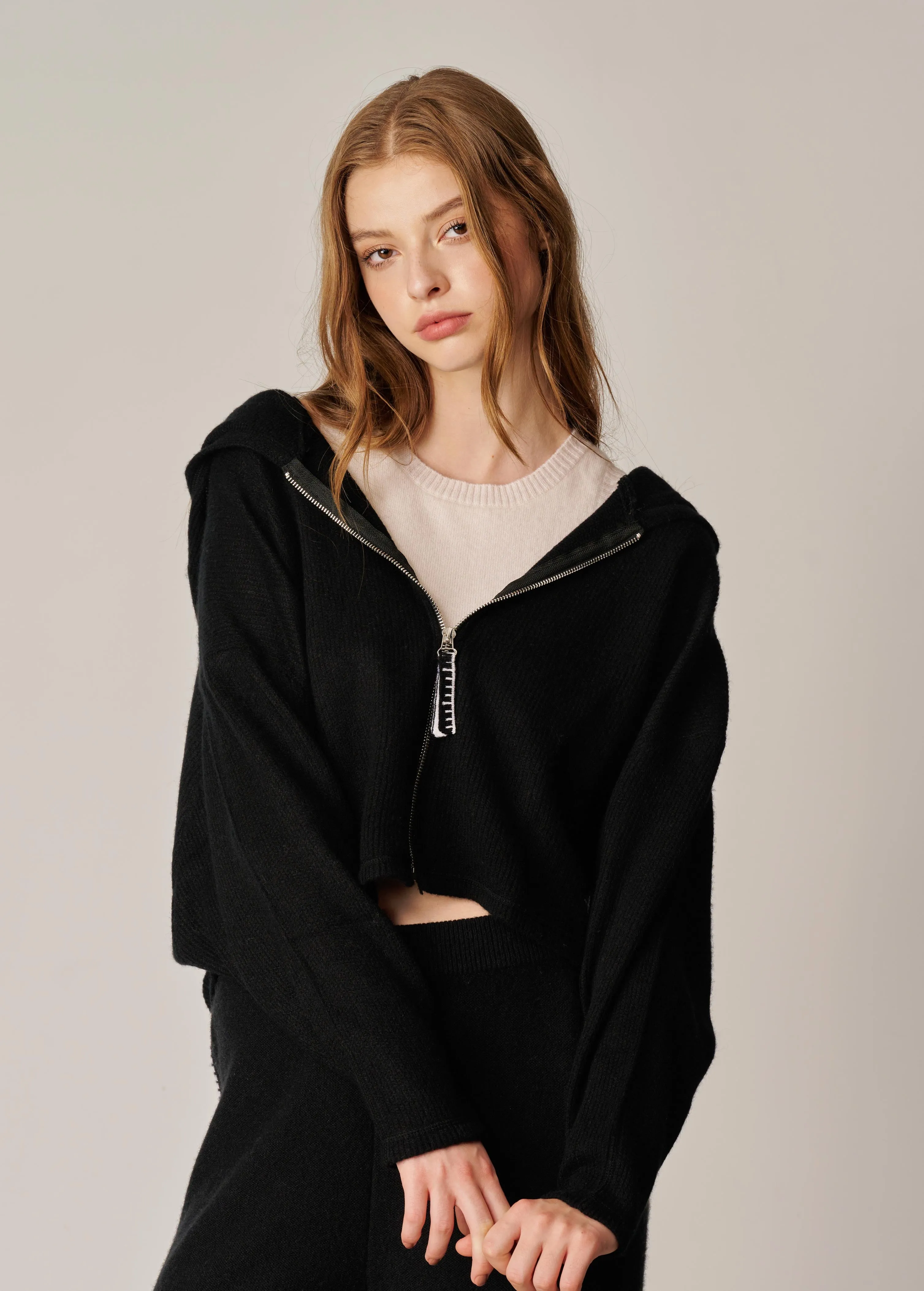 Letizia Cropped Cardigan - Black