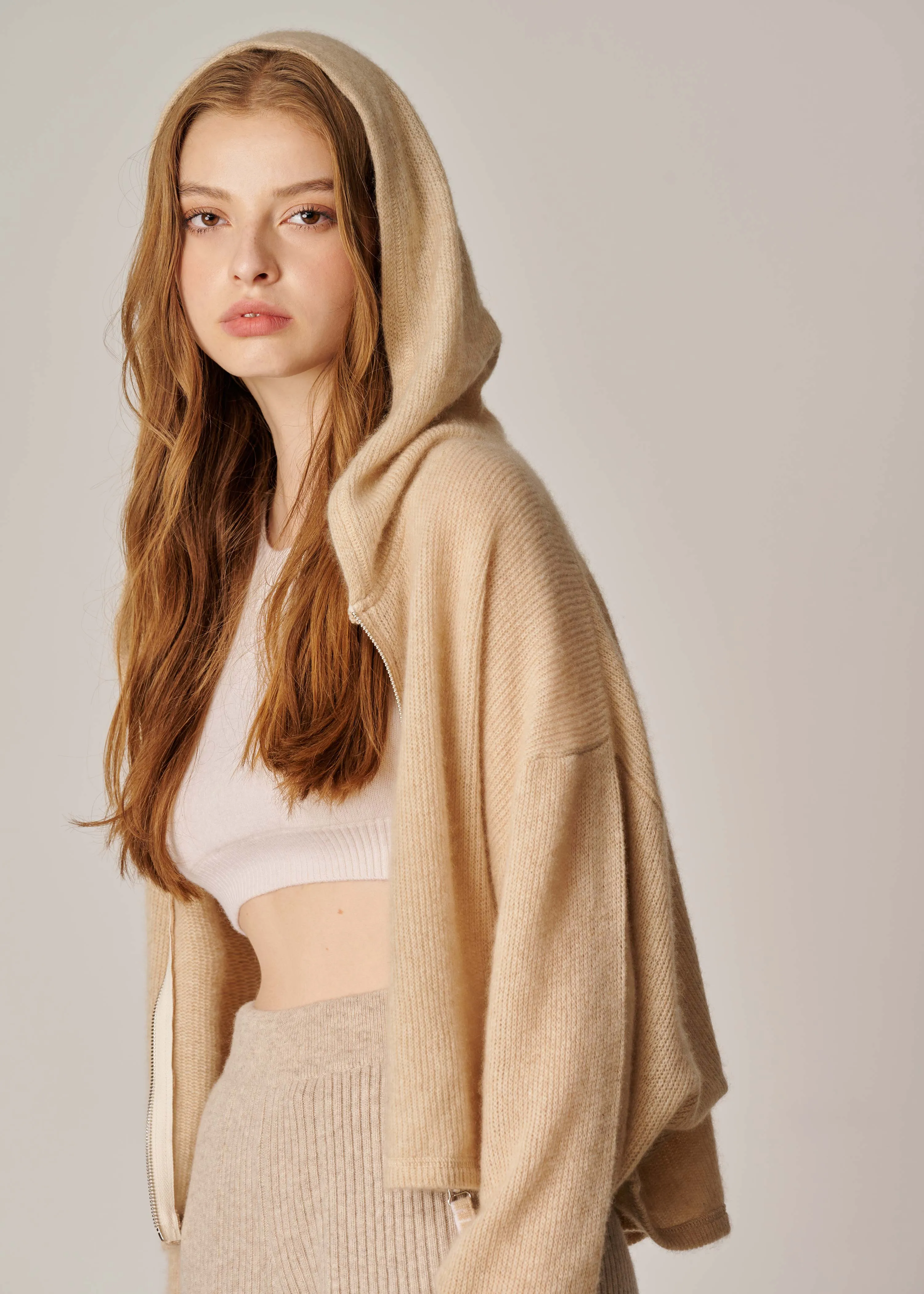 Letizia Cropped Cardigan - Camel