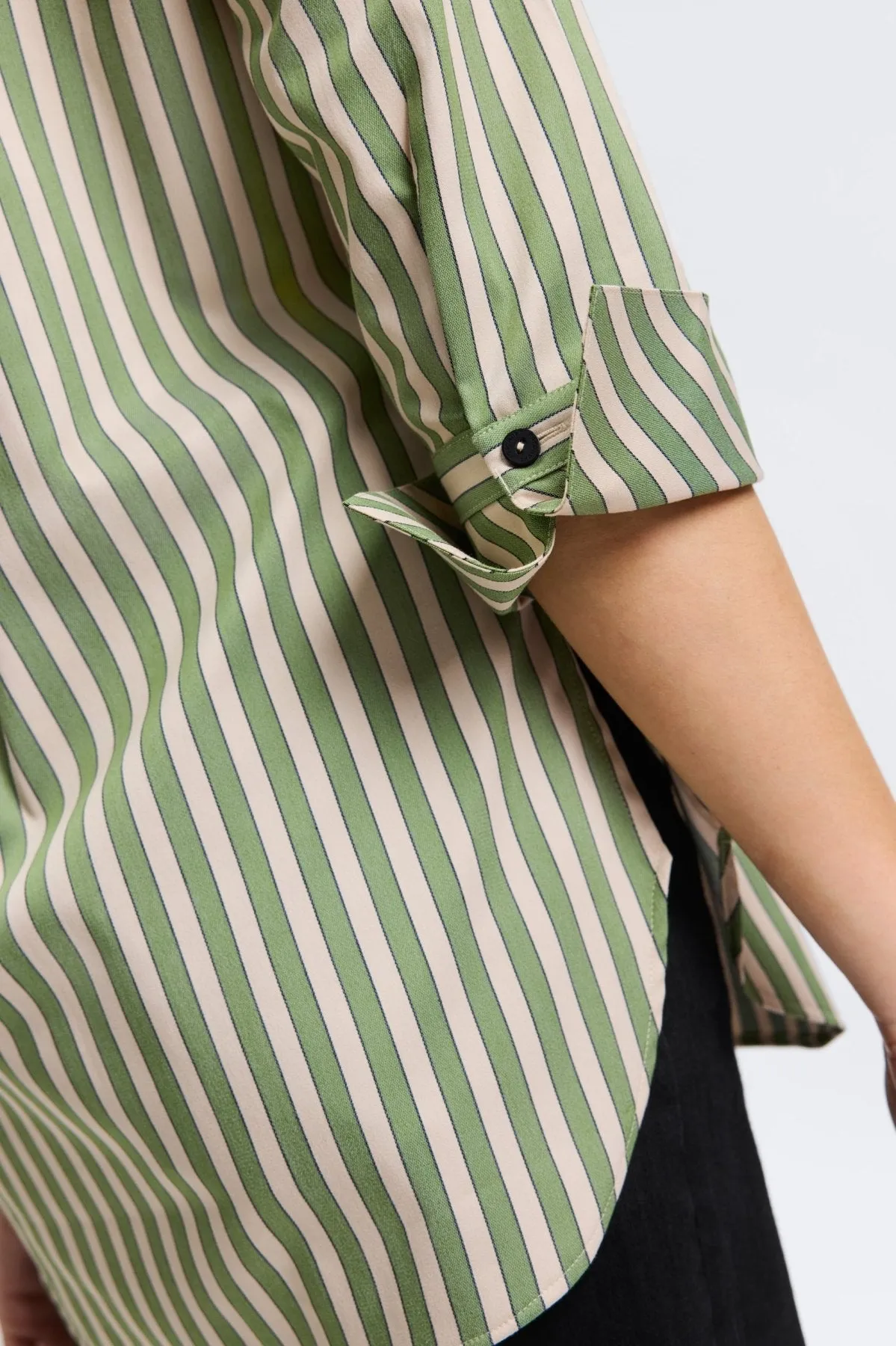 Madison Essential Stretch Striped No Iron Tunic