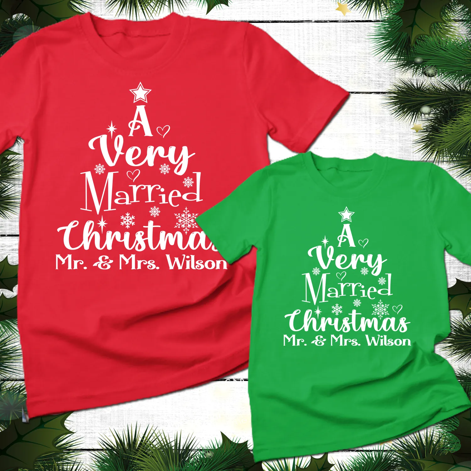 Personalized A Very Married Christmas Couples Shirts, Christmas Shirt, Couples Shirts, Christmas Matching Couple, Grinch