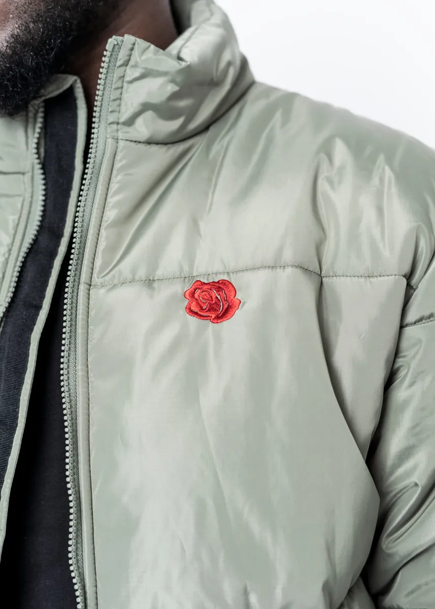 ROSE PUFFER JACKET - LIME GREEN