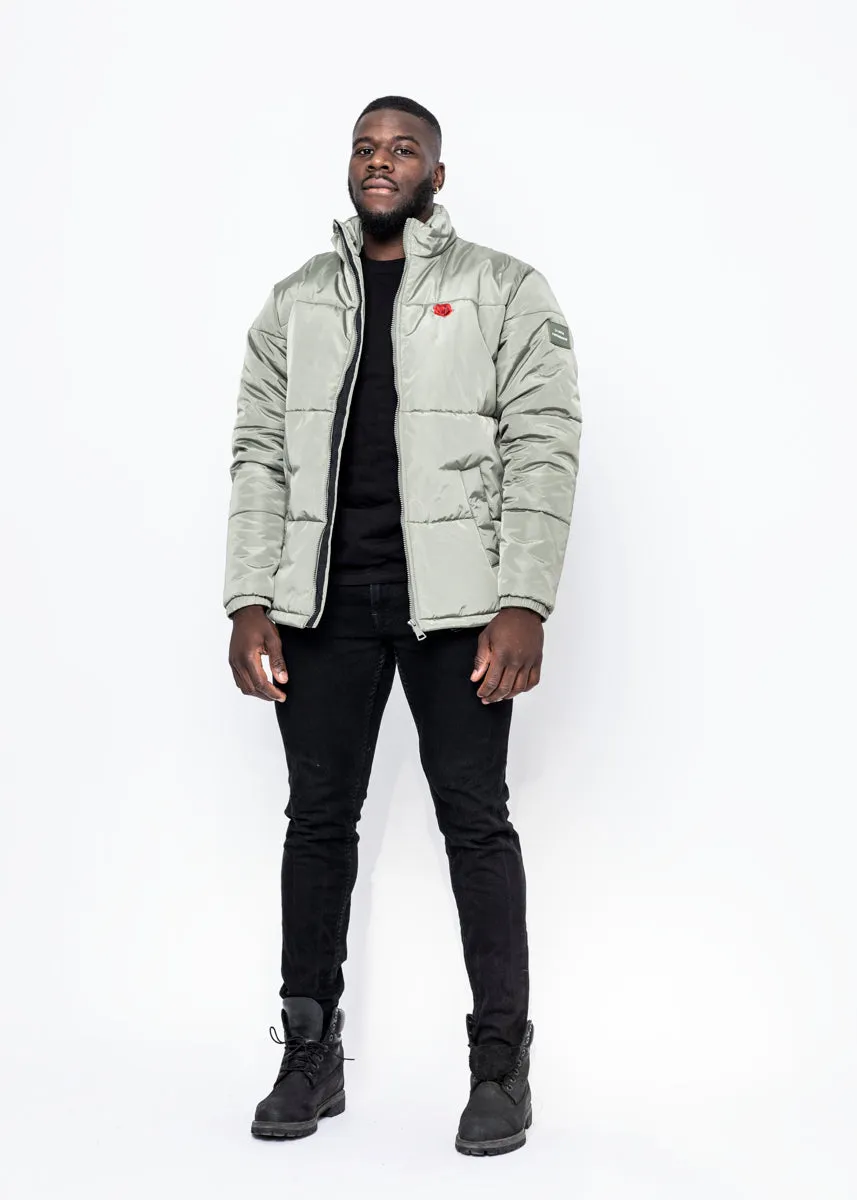 ROSE PUFFER JACKET - LIME GREEN