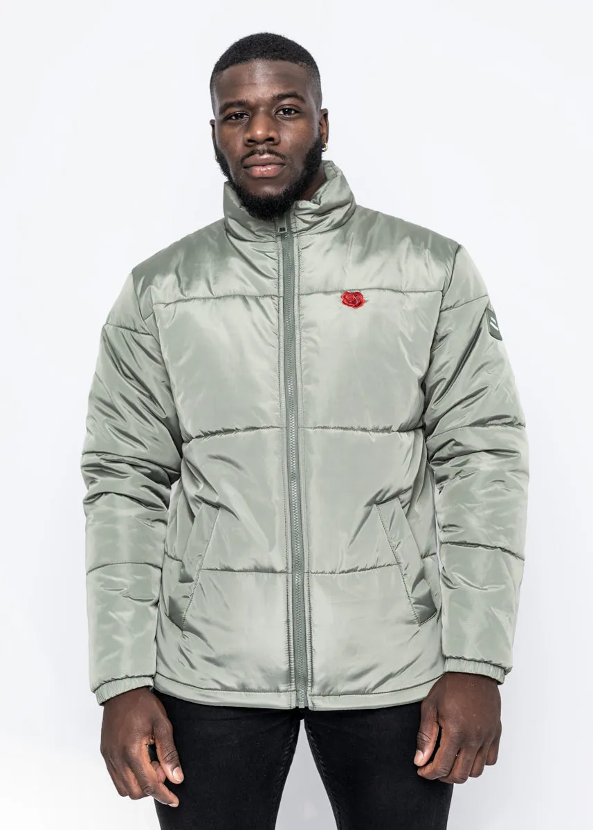 ROSE PUFFER JACKET - LIME GREEN