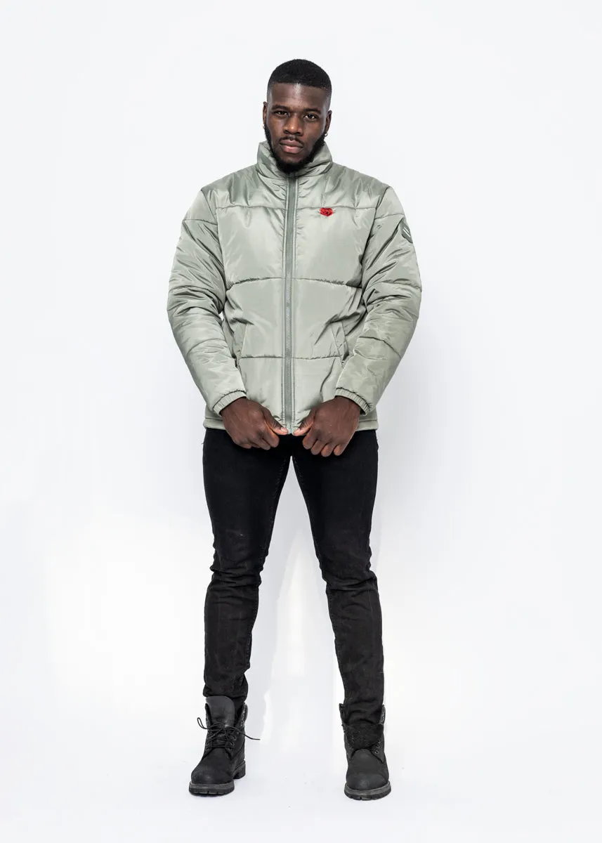 ROSE PUFFER JACKET - LIME GREEN
