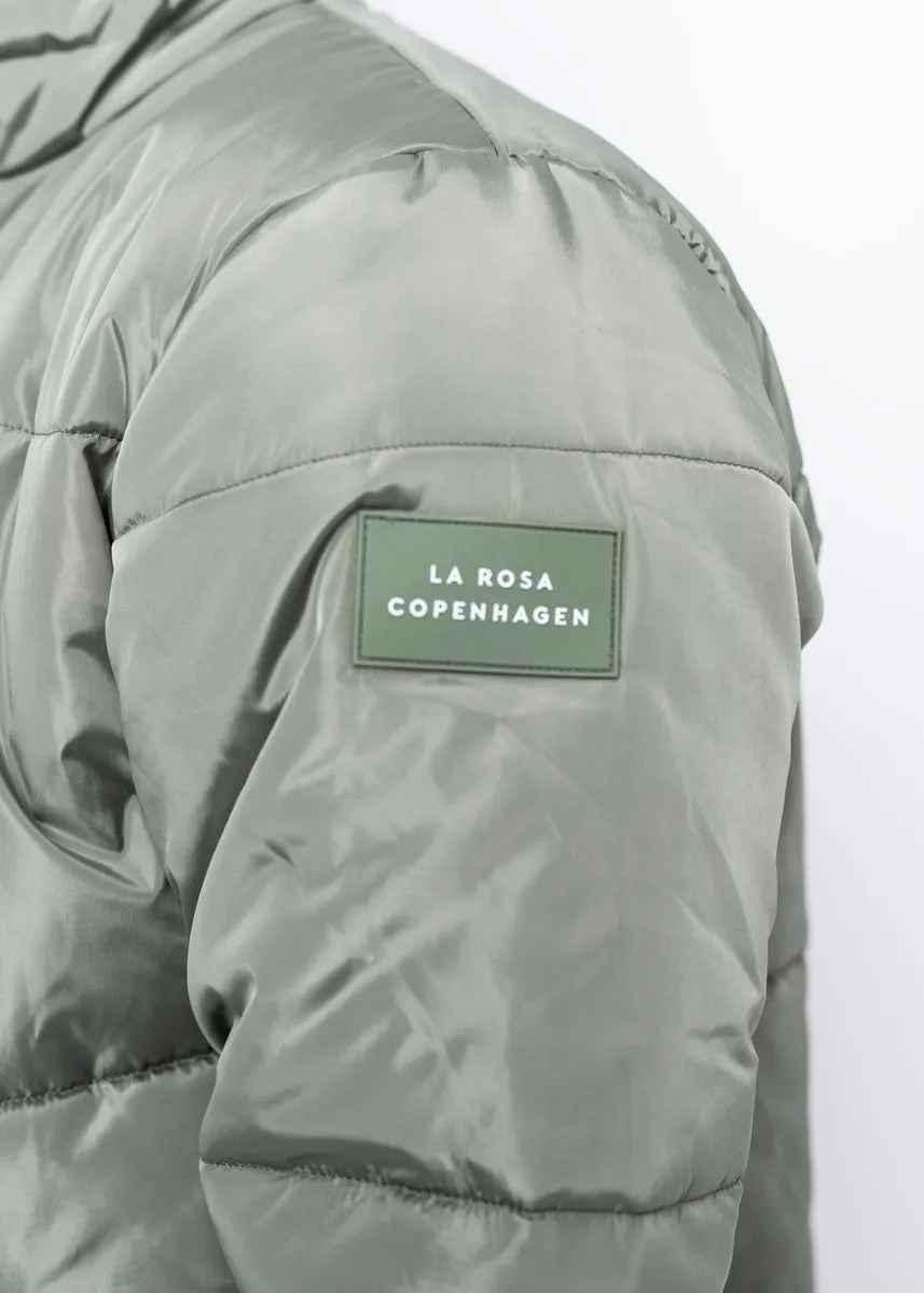 ROSE PUFFER JACKET - LIME GREEN